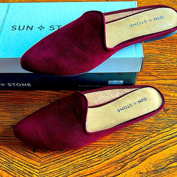 👠NWT InBox Sleek Suede Mule. In Trend Color Plum…I see Merlot. Comfy&Stylish.S:8 - Picture 2 of 4